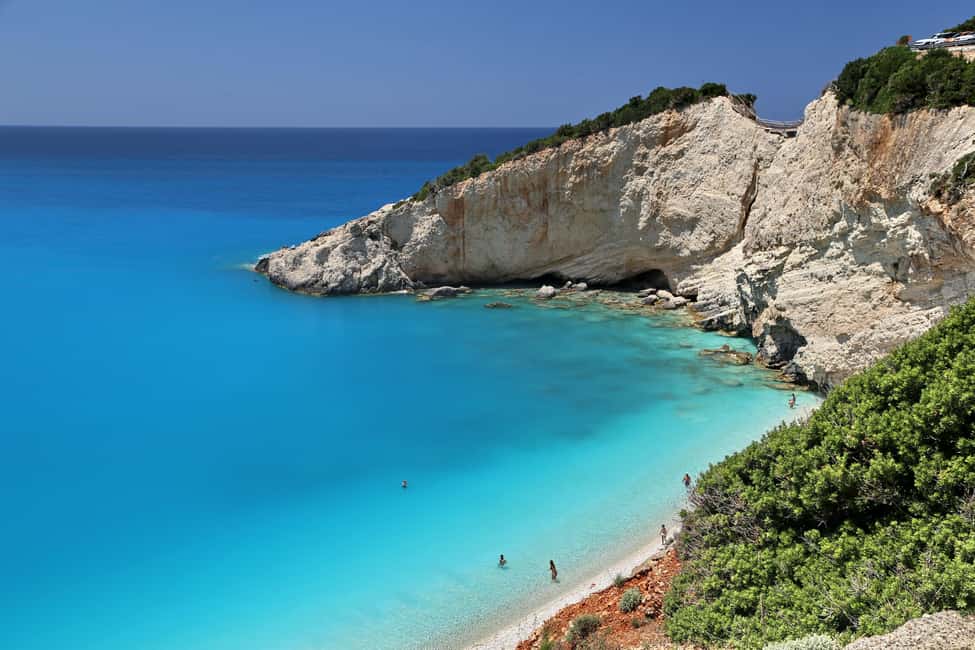 NYDRI: Cruise to Egremni, Porto Katsiki, Agiofili of Lefkada - Porto Katsiki: cliffs, stairs, and an offshore swim