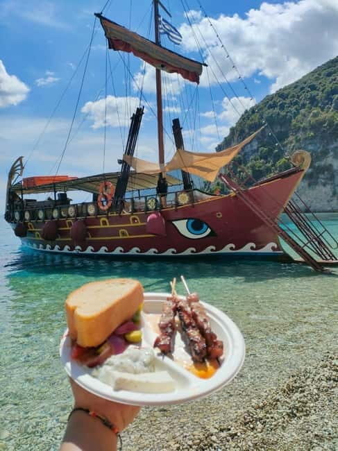Nydri: Sailing Through History. Daily Cruise with Beach BBQ - A Replica Warship That Actually Feels Like Sailing
