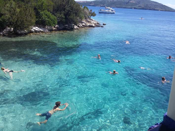 NYDRI: Wooden Boat Cruise to Meganisi & Scorpio - Lefkada - An Hour in the Water at Lakka