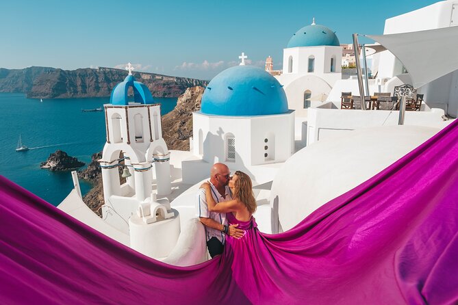 Oia Flying Dress Photoshoot Santorini - Oia views without a long sightseeing schedule