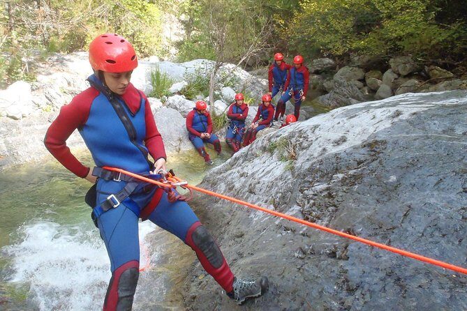 Olympus Canyoning Course - Entry to Intermediate - The Skills Lesson: Rappelling, Scrambling, and Climbing on a Guided Line