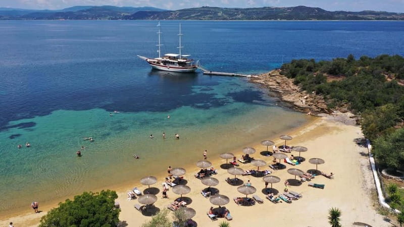 Ormos Panagias: Blue Lagoon Cruise to Ammouliani Island - Food, facilities, and what to pack