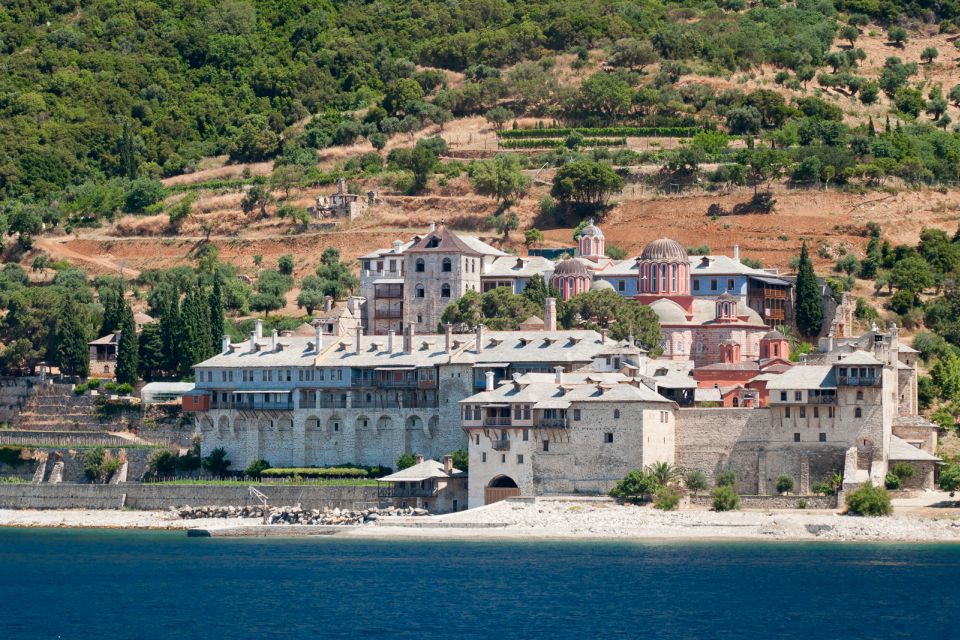 Ouranoupoli: Mount Athos Cruise with Ammouliani Island Visit - Drinks, boat time, and what to bring