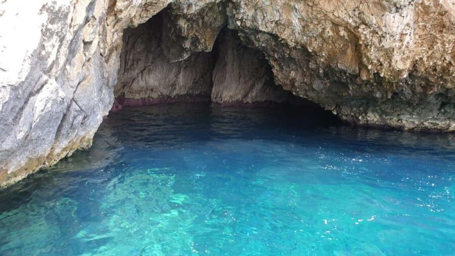 Paleokastritsa: Kasteli, Blue Caves, & Limni Beach Boat Trip - Two Boats, One Unbroken Coastline View From Paleokastritsa