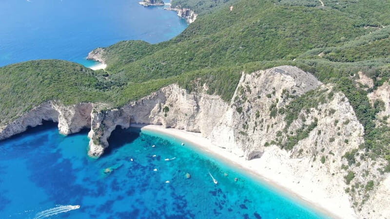 Paleokastritsa: Paradise, Yali Beach & Blue Caves Boat Tour - Paradise Beach (Chomi): What the turquoise water stop is really like