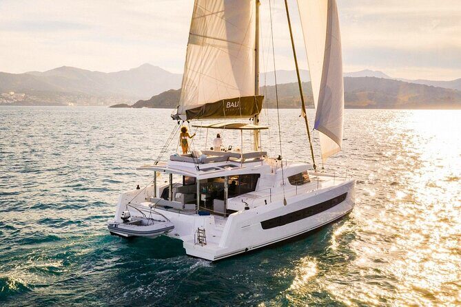 Panormo: Luxury Sunset Catamaran Cruise Sushi & Open Bar - Geropotamos Beach Stop: Photo Time, Drinks, and the Sunset Setup