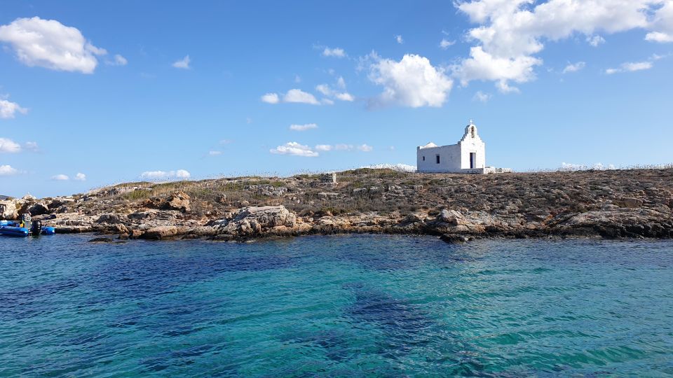Panteronisia and Antiparos on a Pirate Boat from Paros - Swimming in the clear coves