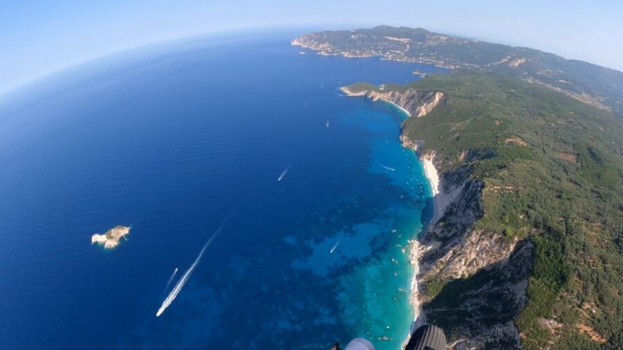 Paratrike Flight over Corfu's West Coast - Vatos Meet-Up and the Countryside Drive to Ropa Valley