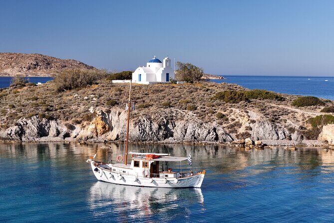 Paros Half Day Boat Tour from Naoussa port and Bay . - Stop 3: Agia Kali island and the church climb for bay views