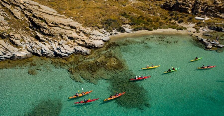 Paros: Sea Kayak Trip with Snorkeling and Snack or Picnic - Stop-by-Stop: Swim Spots, Snorkeling, Clay, and Lunch with a View
