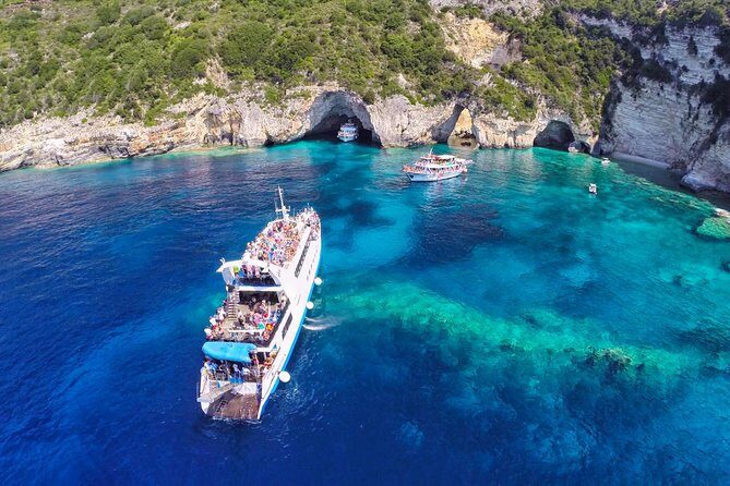 Paxos Antipaxos Blue Caves Cruise from Corfu - Corfu Views Before Paxos: Old Town, Fortress, Saint George Temple, Mon Repos