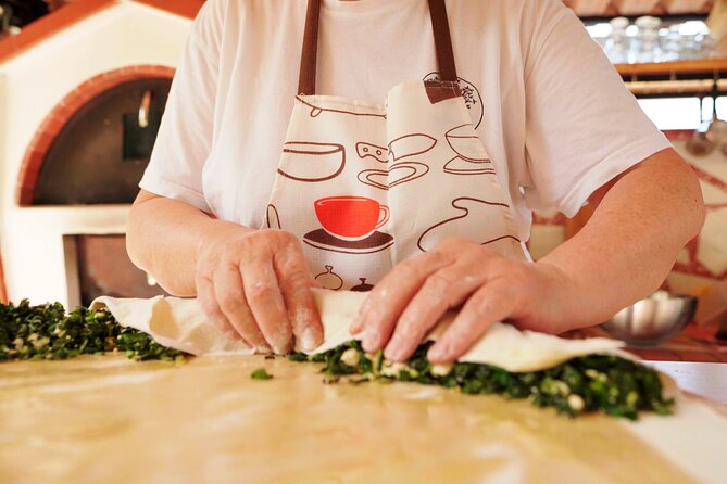 Phyllo Pies Baking Class @ Lefkada Micro Farm - Kneading phyllo beside a wood-burning oven