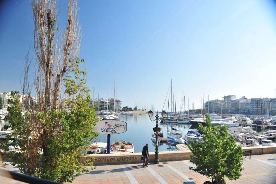 Piraeus City tour hop on hop off mini train - Pasalimani Marina: Water Views Without the Fuss