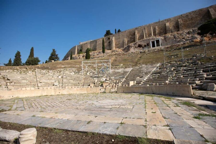 Piraeus Port: Acropolis Museum and Parthenon Mythology Tour - Odeon of Herodes Atticus: an ancient amphitheater still in use
