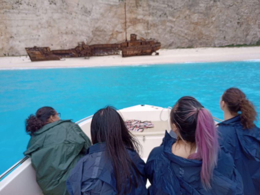 Porto Vromi: Navagio Beach & Blue Caves Private Boat Tour - Entering Hidden Treasure Cave