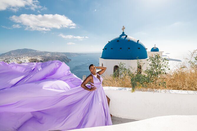 Premium Flying Dress Experience with Hotel Pick up & drop off - Blue Dome Imerovigli: The One Iconic Stop