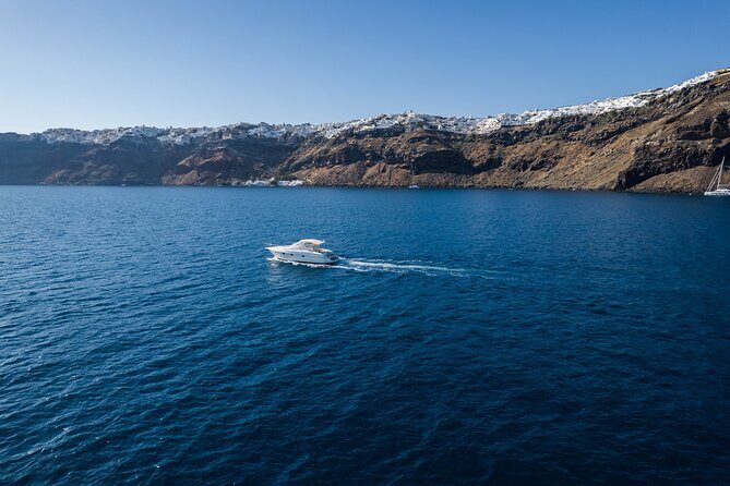 Private all included yacht Tour in Santorini - Oia From the Water and the Finish at Ammoudi Bay