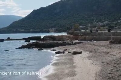 Private Biblical Apostle Paul steps in Ancient Corinth. - Kenchreai, the eastern port linked to Paul