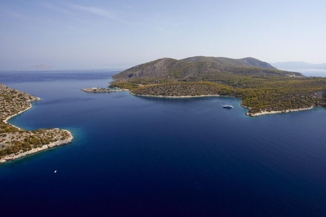 Private Boat Day-Trip to Angistri, Aegina and Moni - Megali Bali, Agistri’s quiet swimming cove
