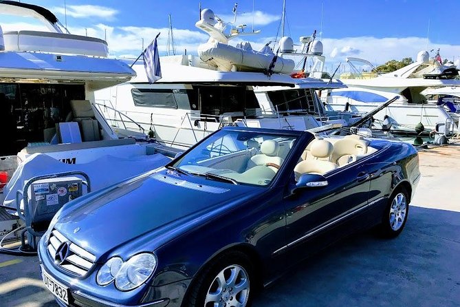 Private Cabrio 5 Hours Santorini Highlights Tour - Perissa’s black sand and Mount Mesa Vouno