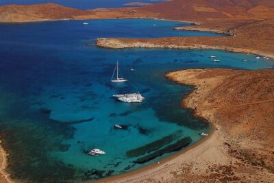 Private Cruise: PAROS – DELOS – RHENIA - MYKONOS - More Rhenia Beaches: Lygia, Glyfada, Strada, Lia, and Ambelia