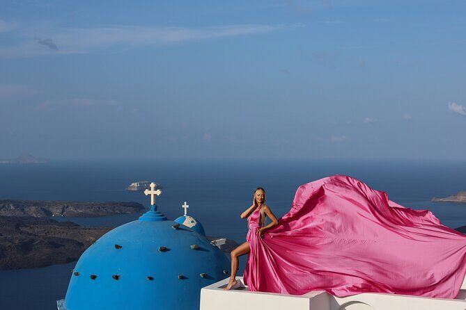 Private Express Flying Dress Photoshoot in Santorini – 30 Minutes - Meeting point: Buddha-Bar Beach Santorini (and why timing matters)