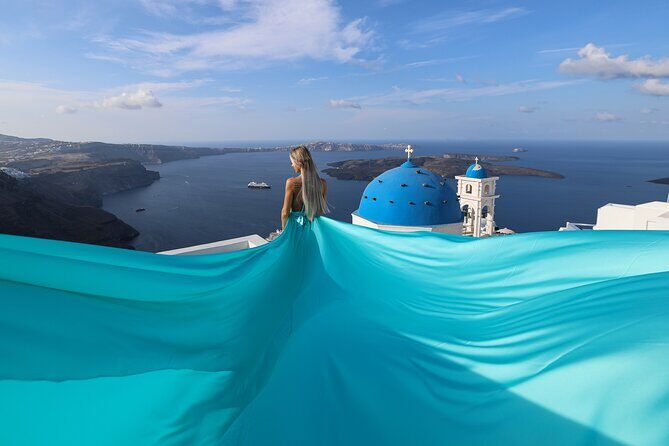 Private Express Flying Dress Photoshoot in Santorini – 30 Minutes - Price and value: what $337.34 really buys