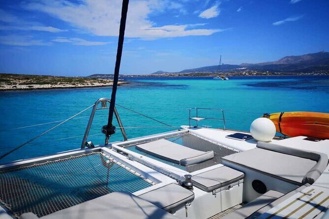 Private Full Day Catamaran Cruise from Paros with Lunch - Faneromeni Beach (Antiparos): rock formations shaped by sea and wind
