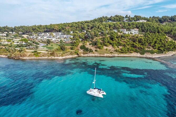 Private Full Day Cruise in Corfu on Lagoon Catamaran - Agni Beach: a swim followed by lunch at the water’s edge