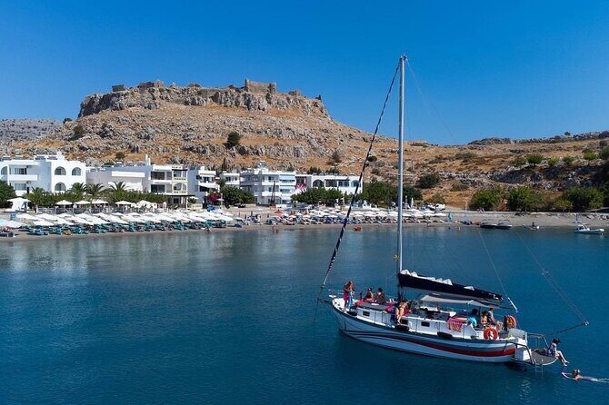 Private Full/Half-Day Boat Trip in Greece with Food and Drinks - Private Sail from Lindos Bay at 10:00: What Your Day Looks Like