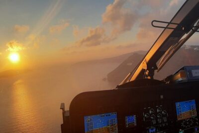 Private Helicopter Tour Santorini 30 minutes - up to 4 passengers - Thira and the caldera villages from above