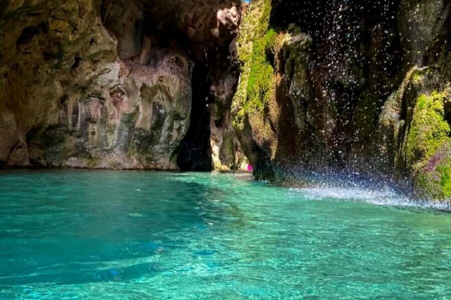 Private Jeep Tour: Kourtaliotiko Gorge, Preveli & Spili Village - Preveli Palm Beach: palms, the Megalos Potamos River, and swim-ready time