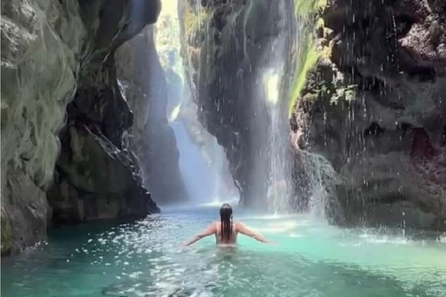 Private Jeep Tour: Kourtaliotiko Gorge, Preveli & Spili Village - Kourtaliotiko Gorge: waterfalls, river steps, and that ice-cold swim
