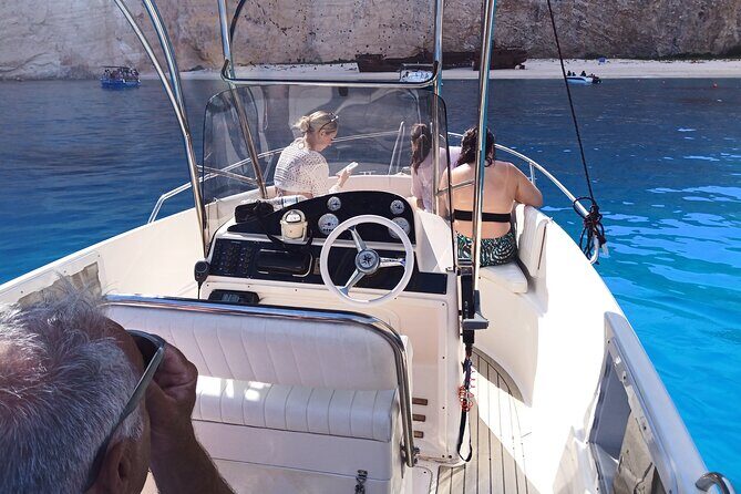 Private Luxury 6.5m 140hp Speedboat cruise Shipwreck & Blue Caves - Navagio Beach (Shipwreck Beach) by boat: the best angles and how to enjoy them