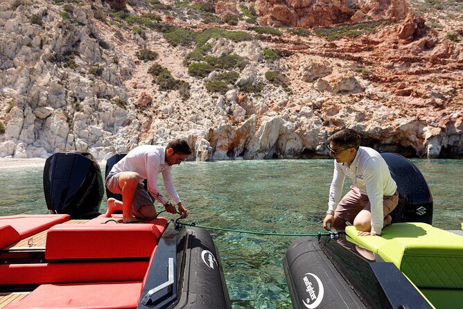 Private Luxury Boat Tour to Kimolos & Poliegos - Stop 4: Maskoula Lighthouse and Faros beach with goat-watch skills
