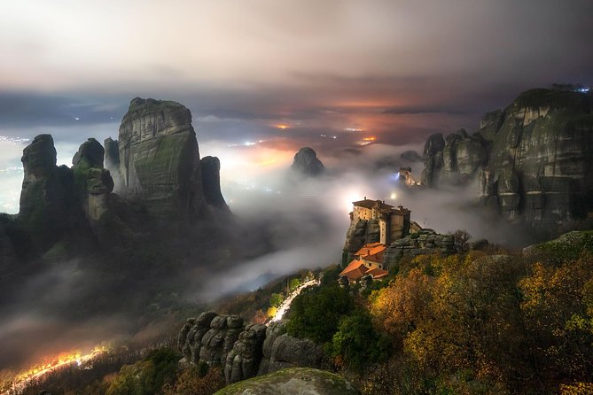 Private Meteora By Night Photography Tour - Great Meteoron Monastery from the outside