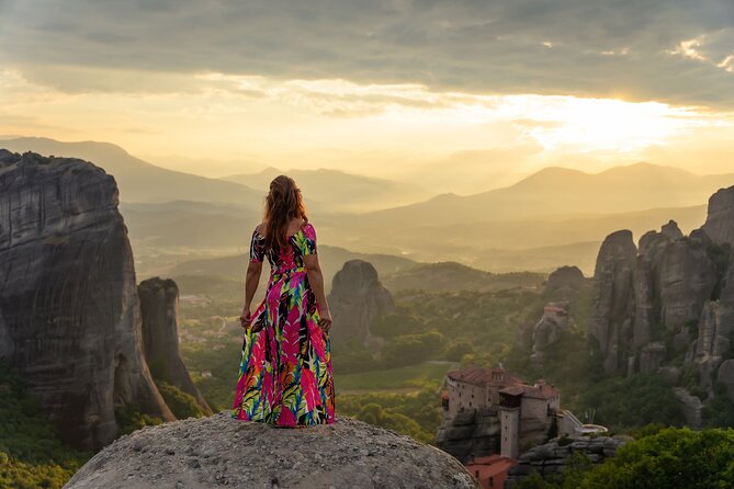 Private Meteora Photo Shoot with a Professional Photographer - Working with Christos and Konstantina