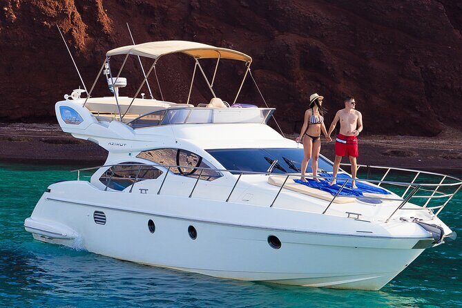 Private Motor Yacht Cruise with BBQ, Open Bar & Transfers - Palea Kameni hot springs: the natural spa stop