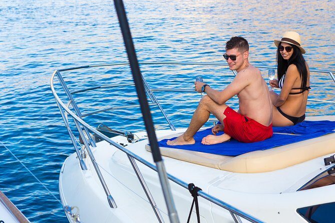 Private Motor Yacht Cruise with BBQ, Open Bar & Transfers - Nea Kameni and Thirassia: more volcanic swimming and snorkel time