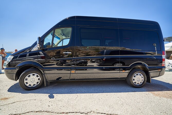 Private Mykonos Airport/Port Luxury Transfer-Taxi - Arriving at Mykonos port with bags in tow