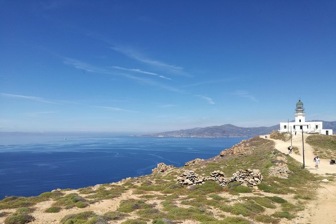 Private Mykonos island sightseeing tour. - Armenistis Lighthouse and the open sea