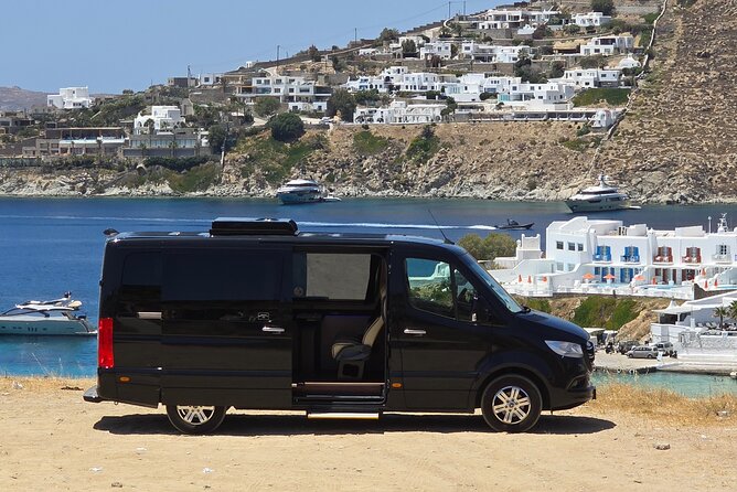 Private Mykonos Island tour by Luxury Minibus up to 11 passengers - Kalafatis and Divounia: two beaches with different moods