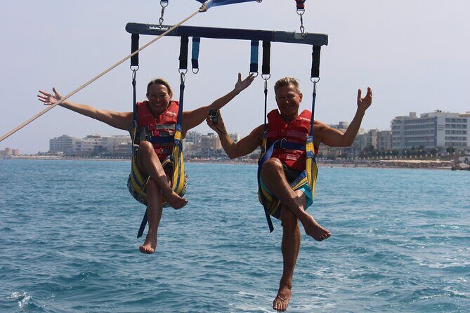 Private Parasailing at Rhodes Elli Beach - What the Flight Feels Like Over the Water