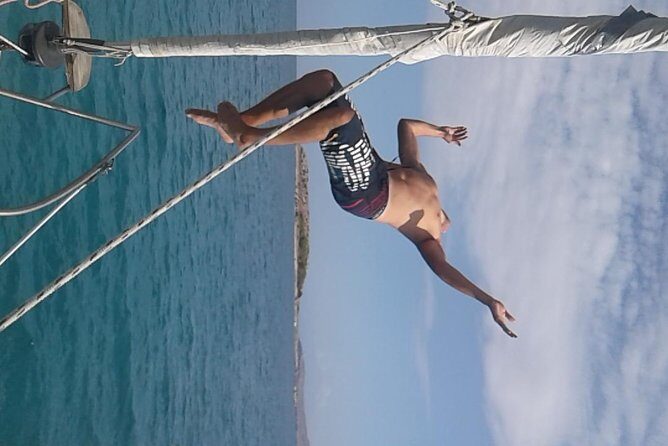 Private Sail in Chania - Stop 1: Kalami Parking and the White-Washed Chapel Swim