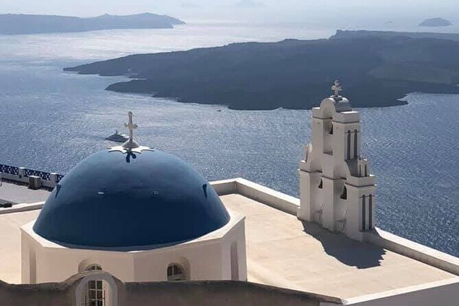 Private Santorini Island Tour 4 hours-Wine Tasting Optional - Three Bells of Fira: The Quick Photo Stop With Big Visual Payoff