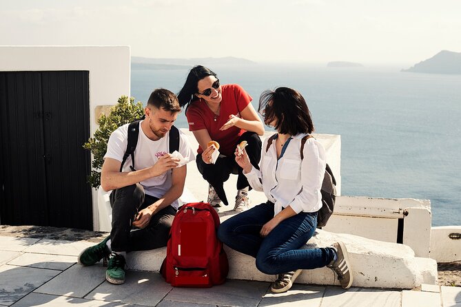 Private Santorini Villages Morning Walking Tour inc. tastings - The Three Bells of Fira photo stop