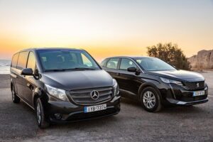 Private Transfer Santorini - Mercedes Vito/Sprinter Comfort on Santorini’s Steep Roads