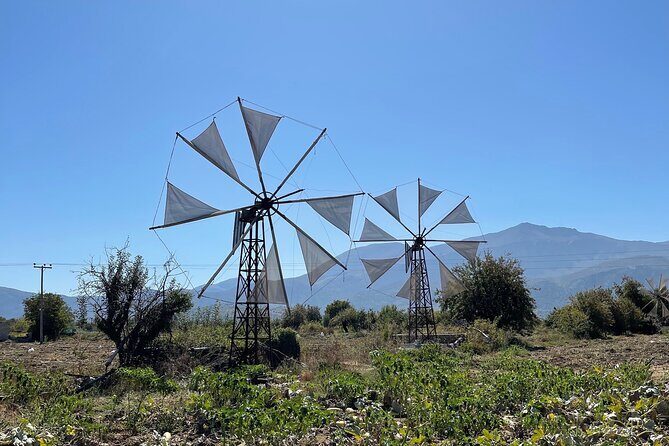 PRIVATE-Zeus Cave-Knossos-Olive oil Factory-Traditional Villages. - Lasithi Plateau Windmills and Water-Crop History