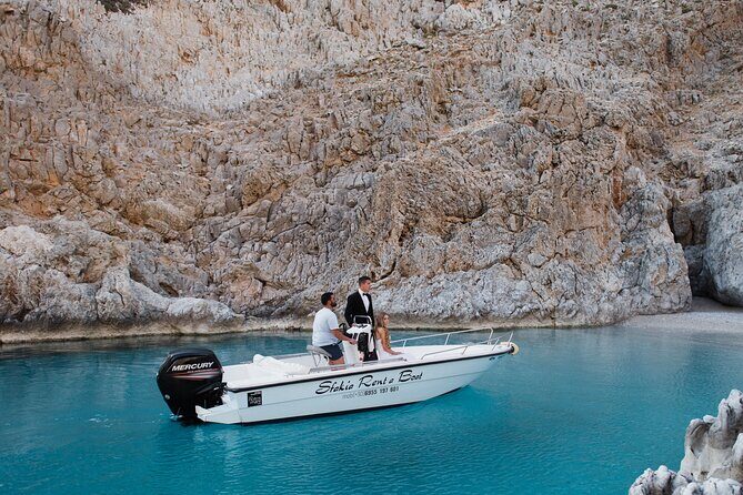 RENT A BOAT 5,5m-30hp LICENCE FREE MARATHI - Meeting Point at Notos Mare: What Your Morning Looks Like