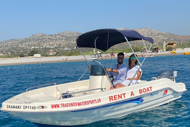 Rent a Boat without License - Reaching Ladiko Bay by private boat